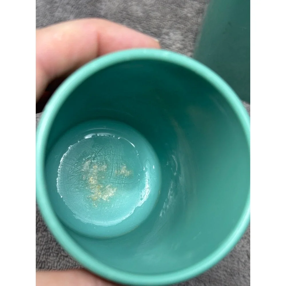 Vintage Hygiene Industries Seafoam Green Tissue Box Cover Tumbler MCM Set